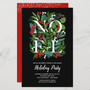 Budget NOEL Élégante verdure Invitations de vacanc