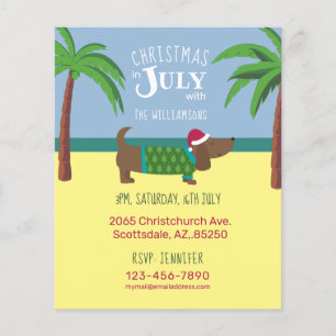 Budget Noël en juillet Fête Invitation