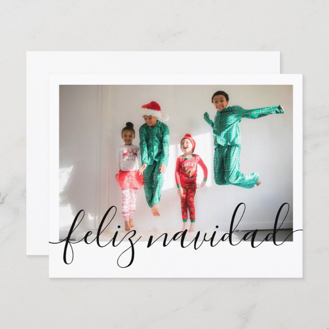 BUDGET Noël Feliz Navidad Typographie Photo (Devant / Derrière)