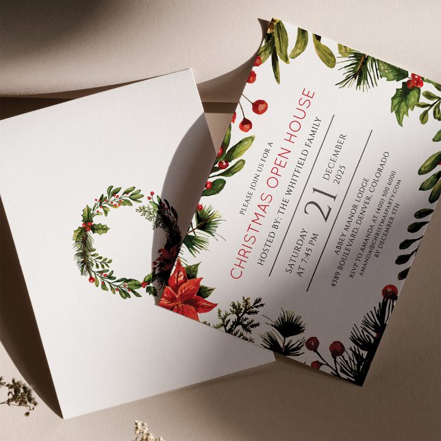 Budget Noël Fêtes Berries Invitation (Créateur téléchargé)