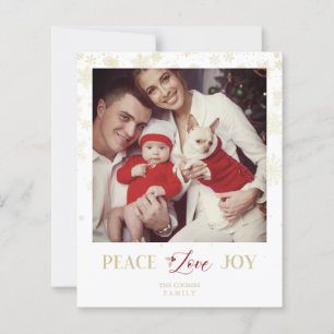 Budget Noël Golden Snowflakes & Holly Photo