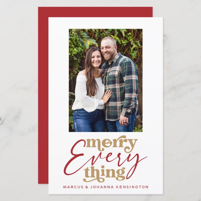 Budget Noël Joyeux Tout Vacances Photo (Devant / Derrière)