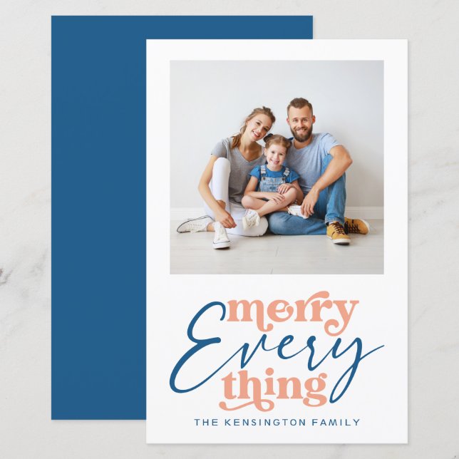 Budget Noël Joyeux Tout Vacances Photo (Devant / Derrière)