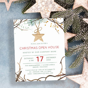 Budget Noël moderne ouverture maison invitation