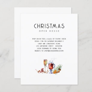 Budget Noël Open House Boissons Invitation