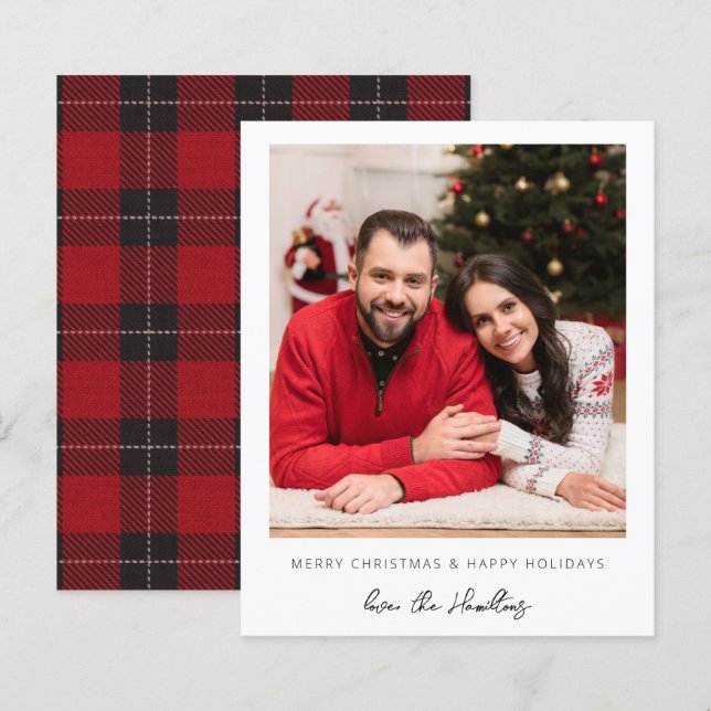Budget Noël ou Vacances Instantané Photo avec Carr (Devant / Derrière)