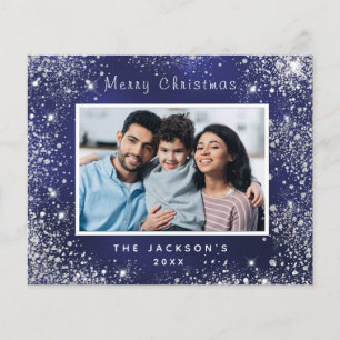 Budget Noël photo bleu parties scintillant poussiè