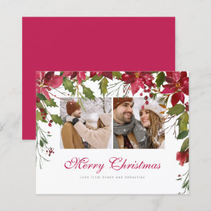 BUDGET Noël Poinsettia Photo personnalisée