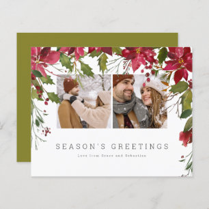 BUDGET Noël Poinsettia Photo personnalisée