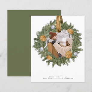 BUDGET Noël Rustique Wreath Photo personnalisée