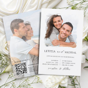 Budget noir et blanc 2 photo Faire-part de mariage