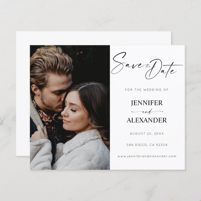 Budget noir et blanc calligraphie Enregistrer la d (Devant / Derrière)