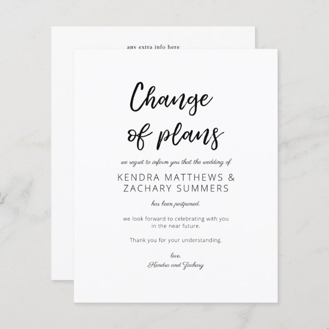 Budget noir et blanc Changement de plan (Devant / Derrière)