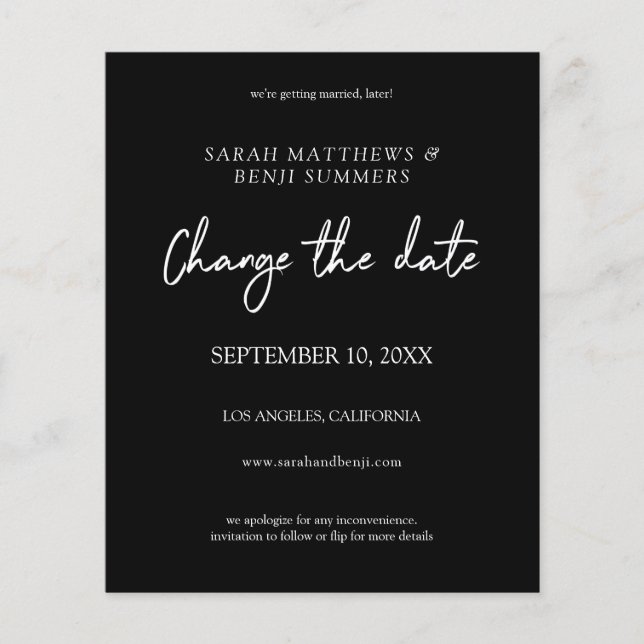 Budget noir et blanc -noir Modifier le prospectus  (Devant)