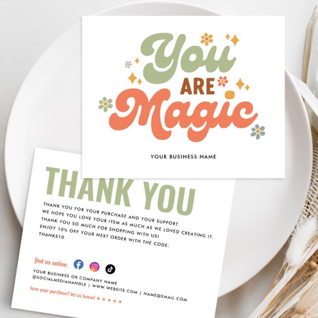 Budget Nom commercial Vous êtes Magic Retro Merci (Créateur téléchargé)