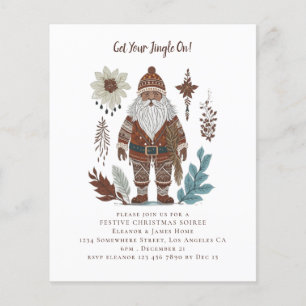 Budget Nordic Père Noël Invitation de Noël