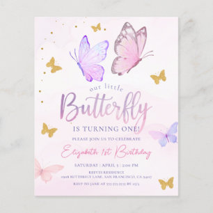 Budget Notre Petit Papillon rose pourpre Anniversa
