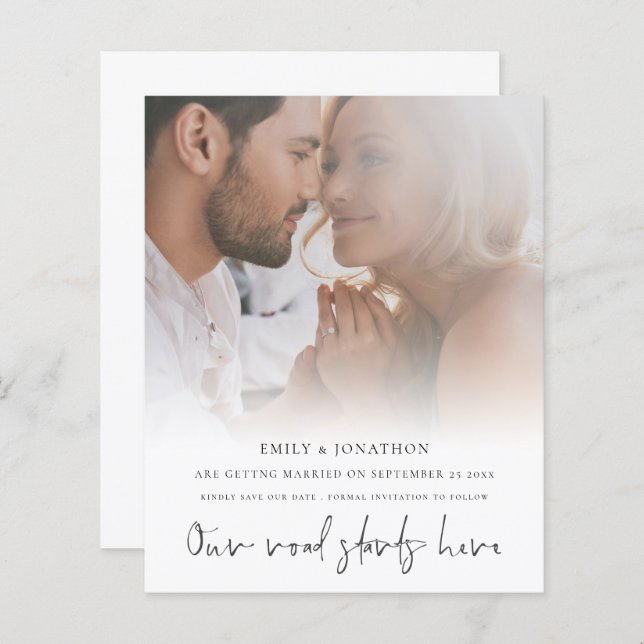 Budget Notre Route Commence Ici Photo Enregistrer  (Devant / Derrière)