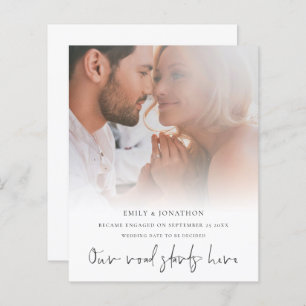 Budget Notre Route Commence Ici Photo Fiançailles