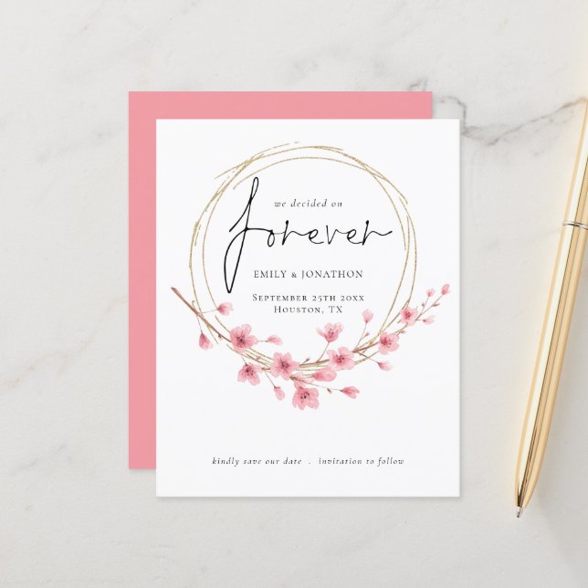 Budget Nous avons décidé sur Forever Floral Enregi (Devant/Arrière en situation)