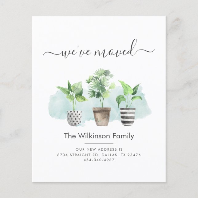 Budget Nous avons déménagé Faire-part de déménagem (Devant)