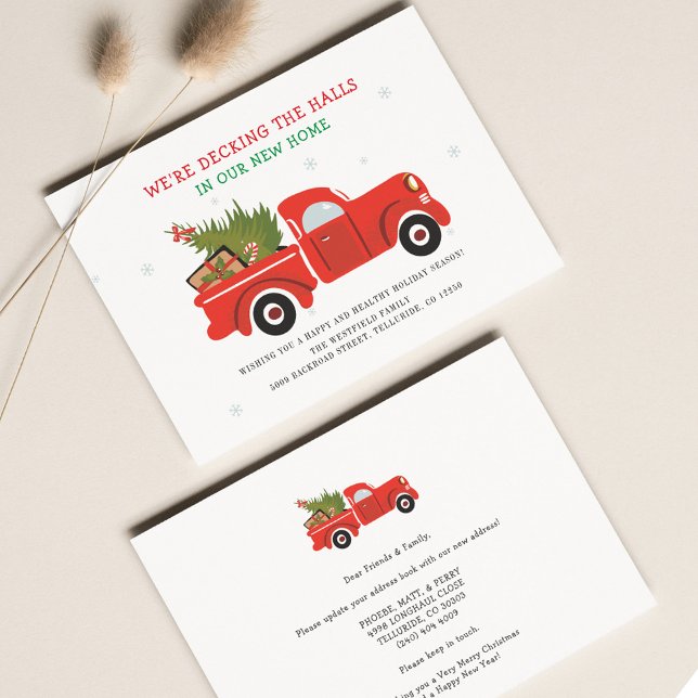 Budget Nous avons déménagé Noël Faire-part de démé (Créateur téléchargé)