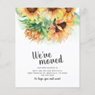 Budget Nous avons déménagé Watercoler Sunflower Mo