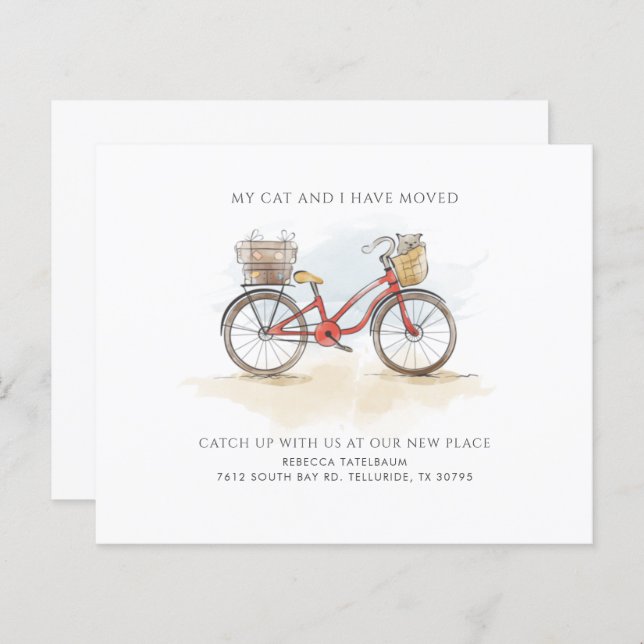 Budget Nous avons déplacé Faire-part de déplacemen (Devant / Derrière)