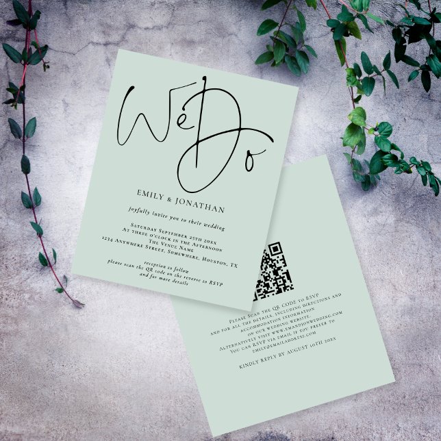 Budget Nous Faisons Mention Code QR Mariage Invita (Créateur téléchargé)