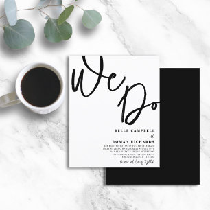 Budget Nous faisons Script Mariage Noir & Blanc