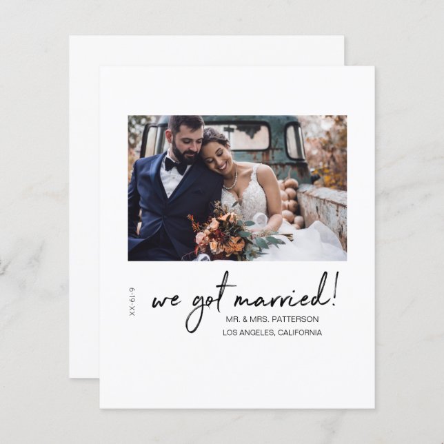 Budget Nous Nous Marions Mariage Faire-part (Devant / Derrière)