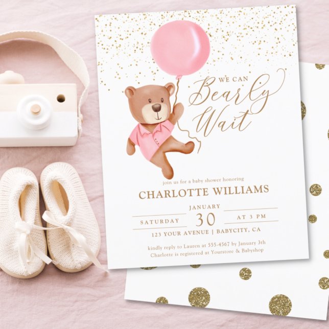 Budget Nous pouvons attendre une fille Baby shower (Créateur téléchargé)
