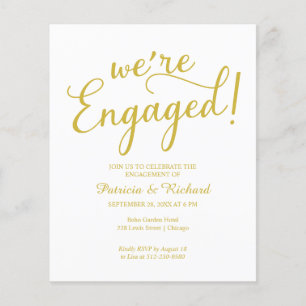 Budget Nous sommes engagés Engagement Party Invita