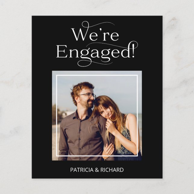 Budget Nous sommes engagés Faire-part Fiançailles (Devant)