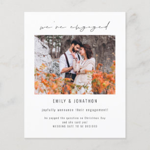 Budget Nous sommes engagés Fiançailles photo Faire