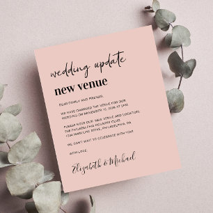 Budget Nouveau Mariage Lieu Blush Pink Faire-part