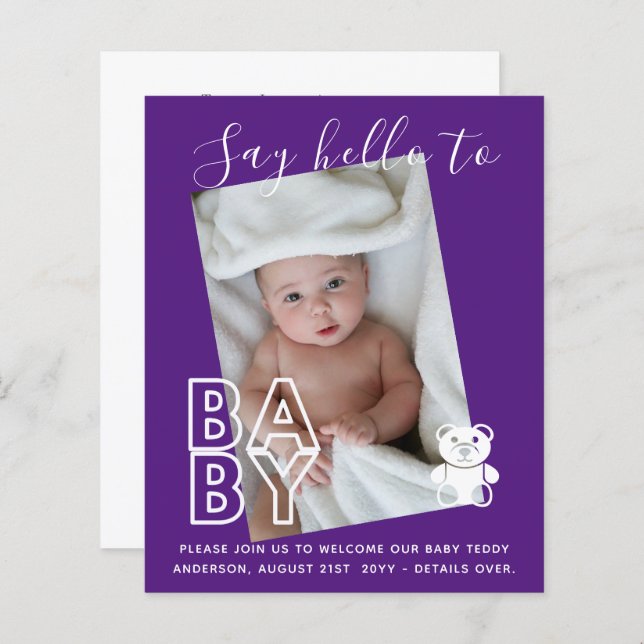 BUDGET Nouveaux Cartes photos pour bébés - Fun Gir (Devant / Derrière)
