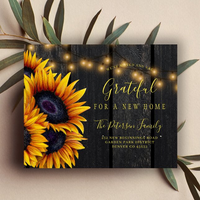 Budget nouvelle adresse faire-part mobile rustique (Créateur téléchargé)