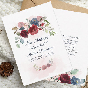 Budget Nouvelle adresse Floral Moving Faire-part