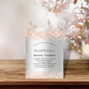 Budget nuptiale douche argent rose or invitation