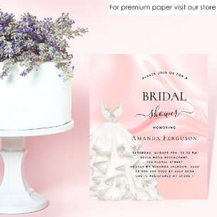 Budget nuptiale douche rose pâle invitation