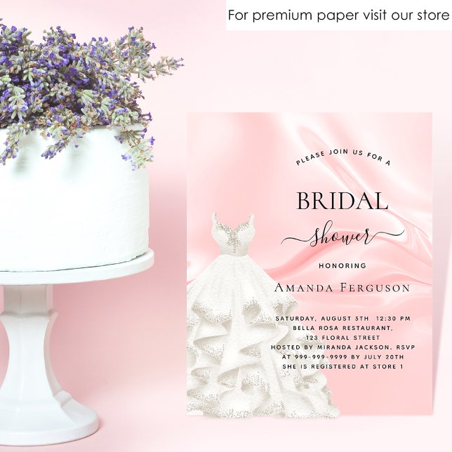 Budget nuptiale douche rose pâle invitation (Créateur téléchargé)