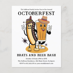 Budget Octoberfest Brats Beer Party Invitation