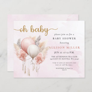 Budget Oh Baby Rose or Boho Baby shower fille