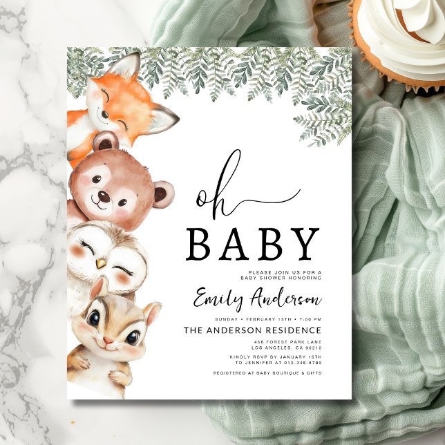 Budget Oh Baby Woodland Animaux Baby shower (Créateur téléchargé)
