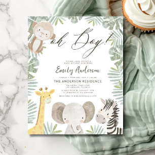 Budget Oh Boy Safari Baby shower animal garçon