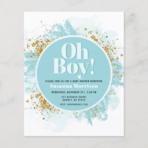 Budget Oh garçon Baby shower aquarelle Parties sci