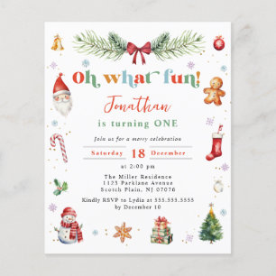 Budget Oh What Fun Noël coloré 1er anniversaire