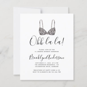 BUDGET Ohh La La Lingerie Douche Invitation