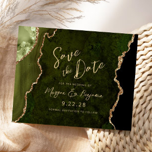 Budget Olive Green Agate Mariage Enregistrer la da